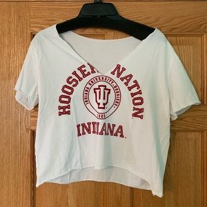 Indiana University Cropped PINK Top